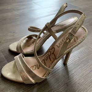 Gold Sam Edelman heels 7.5